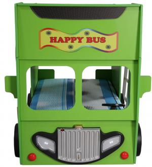 Artplast Detská poschodová posteľ Happy Bus zelený #2 small