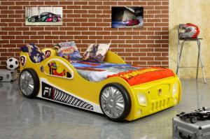 Artplast Detská posteľ formulka Monza žltá