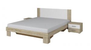 Manželská posteľ Vera Farba: Dub sonoma / biela, Prevedenie: 160 x 200 cm