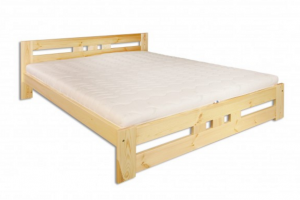 Drewmax Manželská posteľ - masív LK117 / 180 cm borovica Farba: Jelša