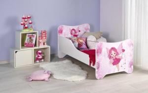Dětská postel HAPPY FAIRY bílá / růžová Halmar
