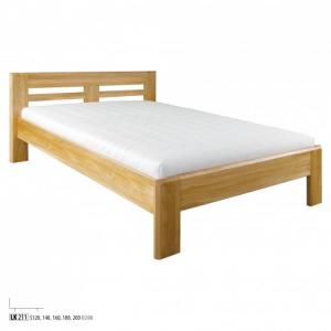 Drewmax Manželská posteľ - masív LK211 | 160 cm dub Farba: Dub prírodný