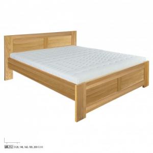 Drewmax Manželská posteľ - masív LK212 | 140 cm dub Farba: Dub prírodný