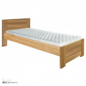 Drewmax Jednolôžková posteľ - masív LK261 | 90 cm dub Farba: Dub prírodný