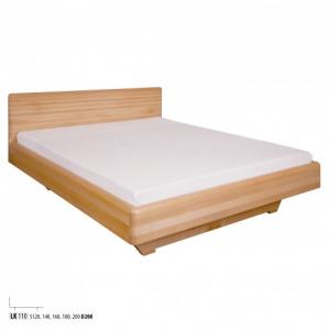 Drewmax Manželská posteľ - masív LK110 | 180 cm buk Morenie: Jelša