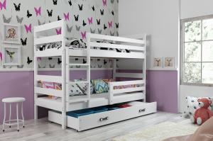 BMS Detská poschodová posteľ ERYK | BIELA Farba: Biela / biela, Rozmer.: 160 x 80 cm #1 small