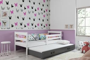 BMS Detská posteľ s prístelkou ERYK 2| BIELA Farba: Biela / biela, Rozmer.: 190 x 80 cm #1 small