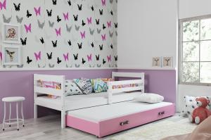 BMS Detská posteľ s prístelkou ERYK 2| BIELA Farba: Biela / biela, Rozmer.: 190 x 80 cm #3 small