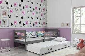 BMS Detská posteľ s prístelkou ERYK 2 | sivá Farba: Sivá / sivá, Rozmer.: 190 x 80 cm #1 small