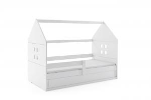 BMS Detská posteľ domček DOMI 1 biela s úložným priestorom Farba: Biela / biela