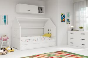 BMS Detská posteľ domček DOMI 1 biela s úložným priestorom Farba: Biela / biela #1 small
