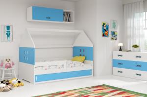 BMS Detská posteľ domček DOMI 1 biela s úložným priestorom Farba: Biela / biela #2 small
