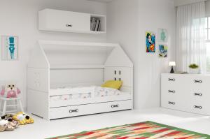 BMS Detská posteľ domček DOMI biela so zásuvkou Farba: Biela / biela #1 small