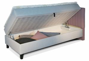 New design Čalúnená posteľ NOVO s čelami, Pravá varianta Rozmer.: 80 x 200 cm #1 small