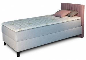 New design Čalúnená posteľ NOVO s krátkym čelom, Pravá varianta Rozmer.: 80 x 200 cm