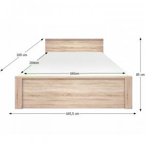 TEMPO KONDELA Norty Typ 8 160 manželská posteľ dub sonoma #2 small