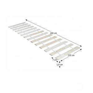 TEMPO KONDELA Plaza lamelový rošt 120x200 cm smrekové drevo #1 small