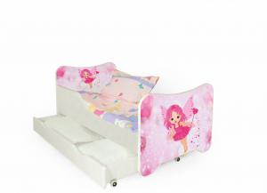 HALMAR Happy Fairy detská posteľ s roštom a matracom biela / kombinácia farieb #1 small