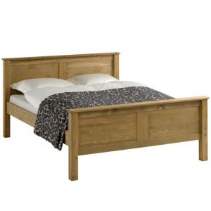 TEMPO KONDELA Provo 160 drevená manželská posteľ s roštom dub