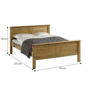 TEMPO KONDELA Provo 160 drevená manželská posteľ s roštom dub #1 small