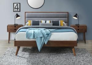 HALMAR Orlando 160 manželská posteľ s roštom orech / sivá #1 small
