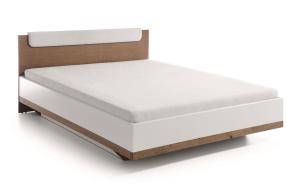 TARANKO Como CM-1 160 manželská posteľ biely vysoký lesk / dub Como / biela