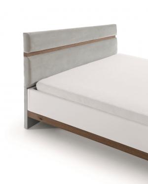 TARANKO Como CM-2 140 manželská posteľ biely vysoký lesk / dub Como / svetlozelená #1 small