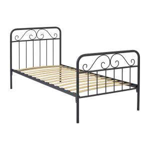 Kovová posteľ LEON 90x200 sivá