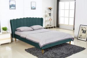 Manželská posteľ VALVERDE 160 x 200 cm Halmar Tmavo zelená #1 small